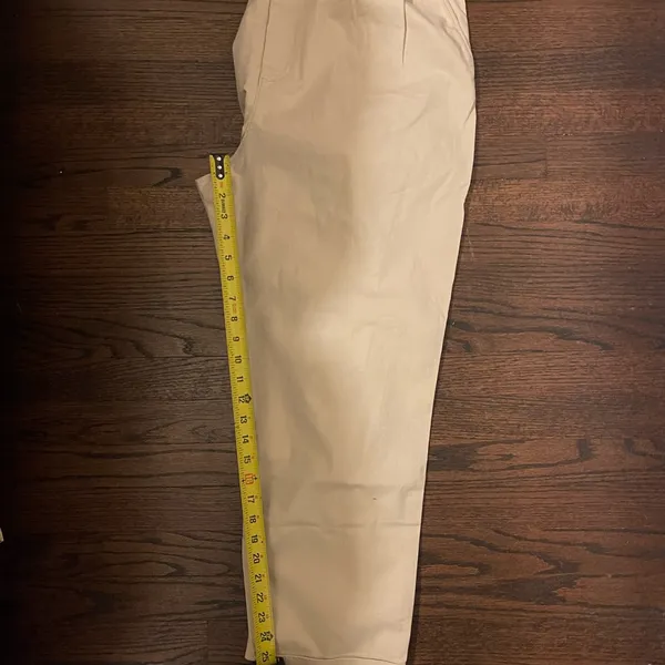 GAP Women's Olive Green Pleated Chino Pants size 14 - Image 3