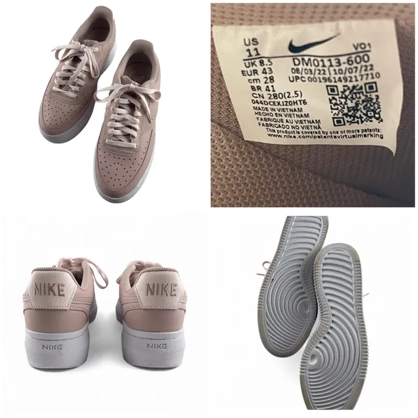 Nike Air Force 1 Sage Low Platform Pink Leather Sneakers Womens US 11 DM0113-600 - Image 2
