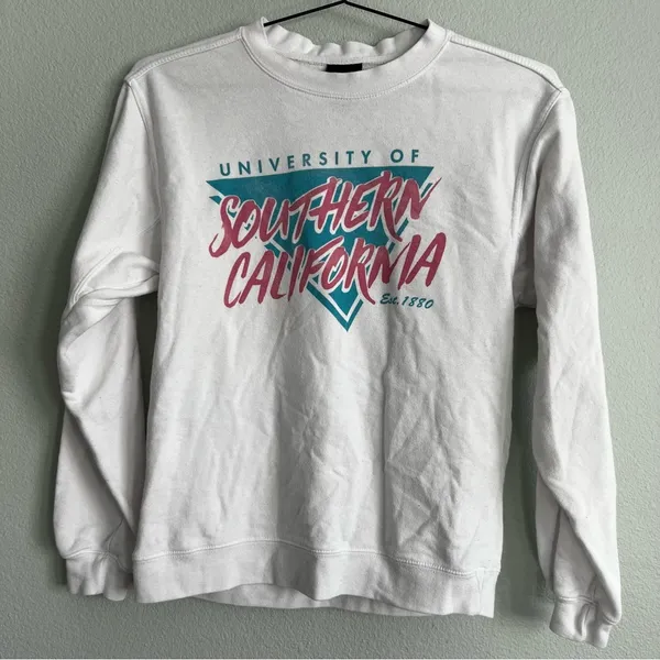 Vintage University Of Southern California Light Crewneck Sweatshirt - Image 2