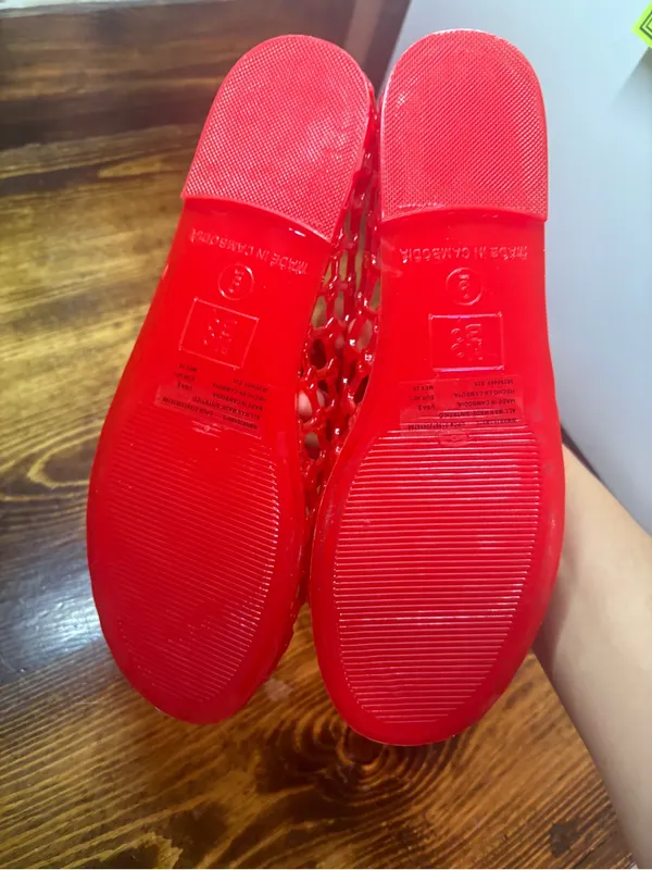No boundaries red jelly flats size 9 - Image 7