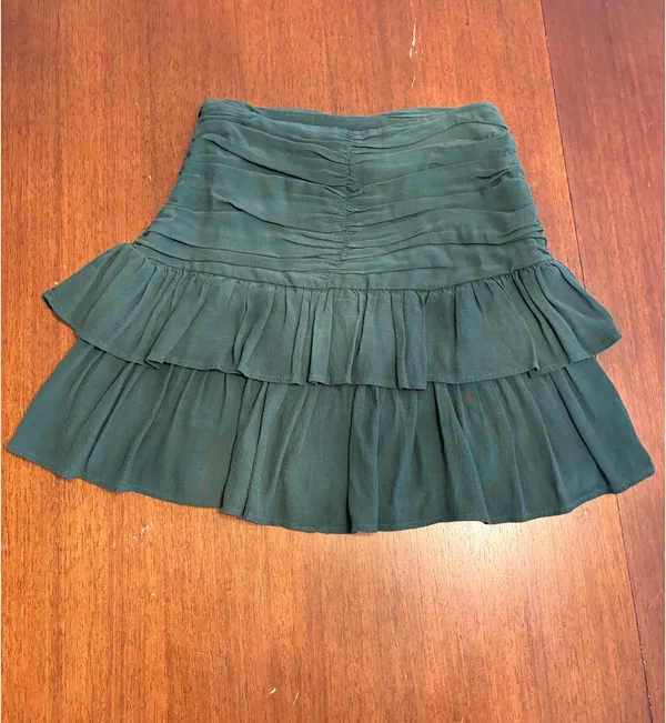 ZARA Forest Green Mini Skirt - Image 4