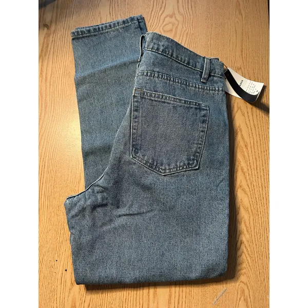 New Women’s Creasa Boyfriend Straight Leg Jeans Blue size 29 - Image 3