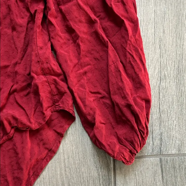 Chic Burgundy Women's Blouse Red Size XS - Image 4