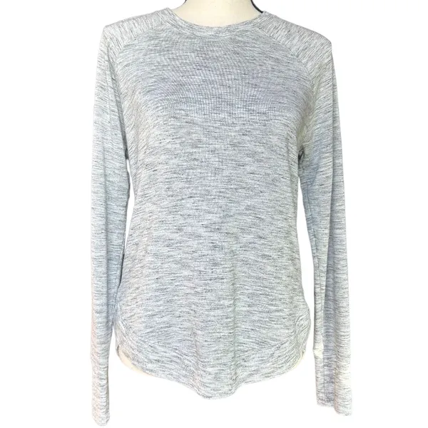 Athleta Mindset Sweatshirt Sweater Top Marl Grey Heather‎ Sz S - Image 2