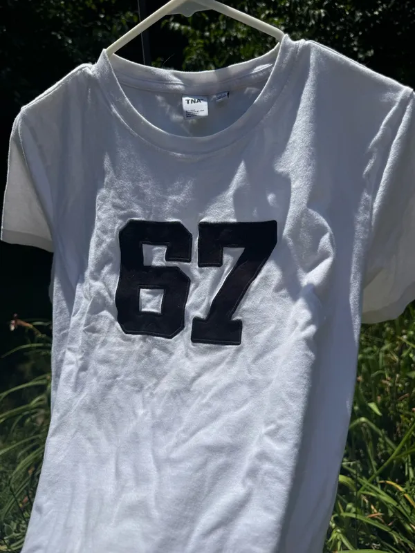 Aritzia TNA White ‘67’ Graphic Tee - Image 2