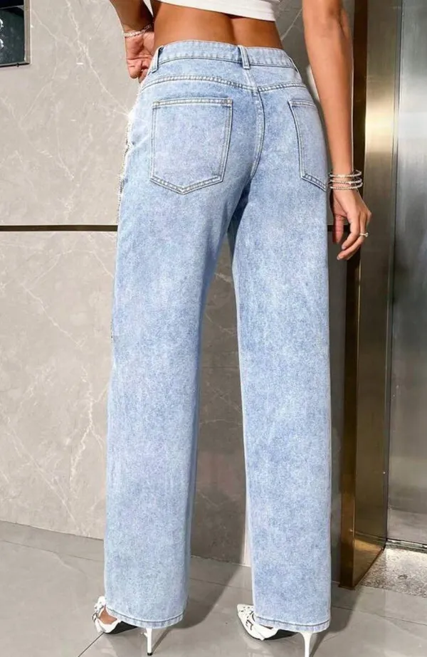 SheIn Star Sequined Jeans - Image 3