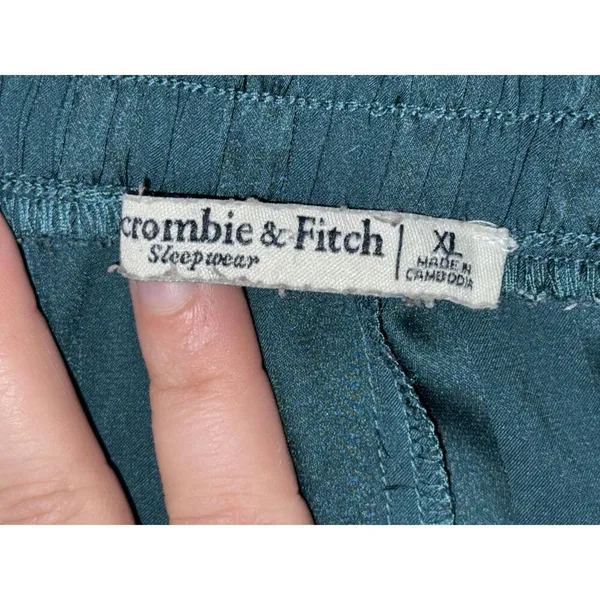 Abercrombie & Fitch Sleepwear Green Elastic Drawstring Pajamas Shorts Size XL - Image 5