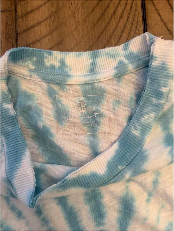 Free People Movement Blue Tie Dye Tank Top - Image 2