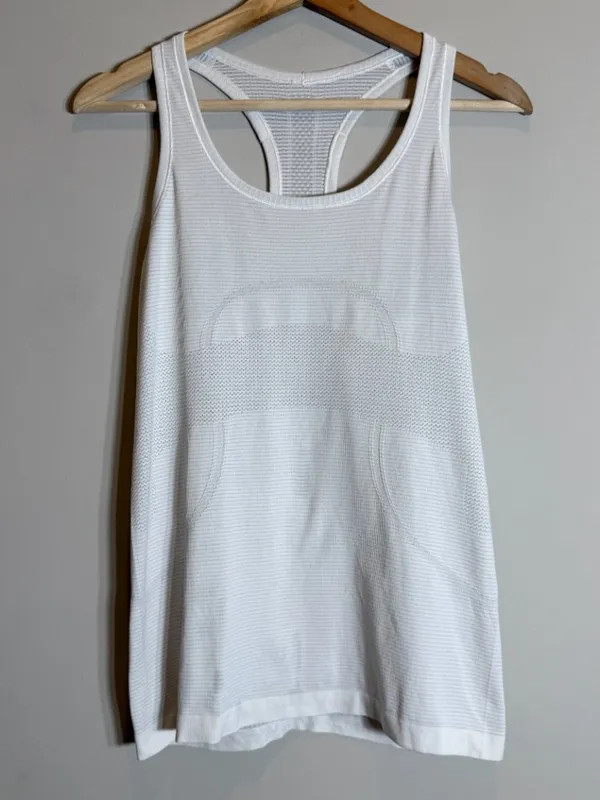Lululemon Swiftly Tech Racerback Tank Top Women's 8 White Workout Gym Fitness - Image 5