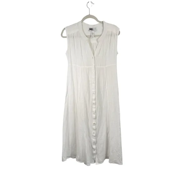Beach Riot Sandra Midi Dress White Swim Coverup 100% Cotton Coastal Womens Small - Image 2