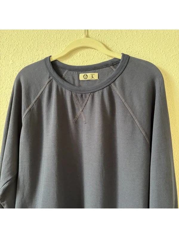 American Giant Crewneck Sweatshirt Size Large Navy Blue Minimalist Casual Cotton - Image 4