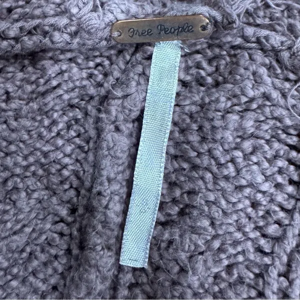 Free People Easy Cable V Neck Oversized Sweater Brown Women’s Small - Image 3