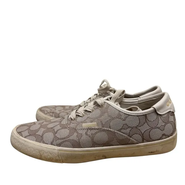 Coach Citysole Skate Beige Logo Lace Up‎ Sneakers 9 - Image 3