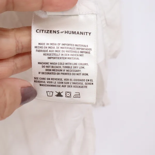 Citizens of Humanity Kayla Shirt Womens S White Cotton Top Excellent - Image 4