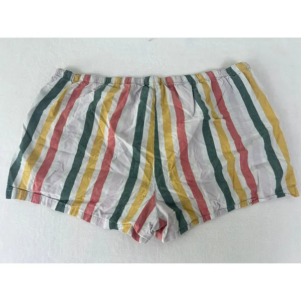 Old Navy PJ Shorts W XL Color Stripe Drawstring Sleepwear Rainbow Beach Summer - Image 5