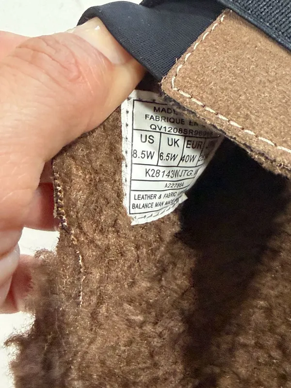 Ryka Nitracel Brown Suede Shearling Fur Lined Slip-On Mules Shoes Women's 8.5W - Image 2