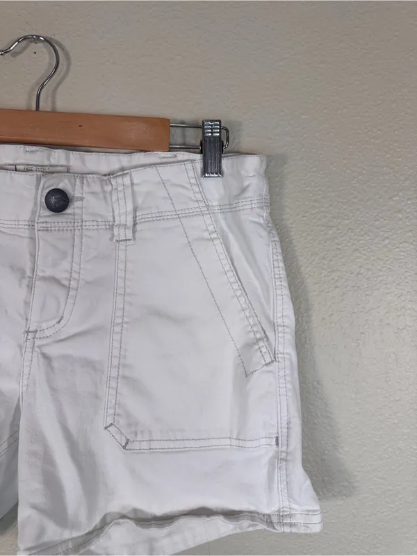 Free People White Cotton Shorts Womens 31 Beachy Summer Casual Classic - Image 9