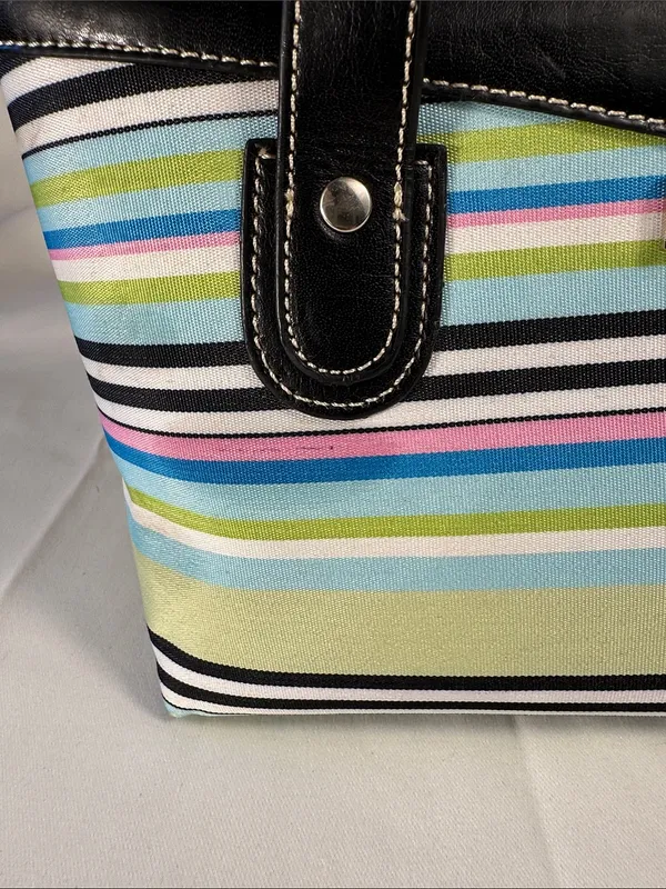 3piece Vintage kate spade Multicolor Stripe Tote w/ Wallet and checkbook holder - Image 10