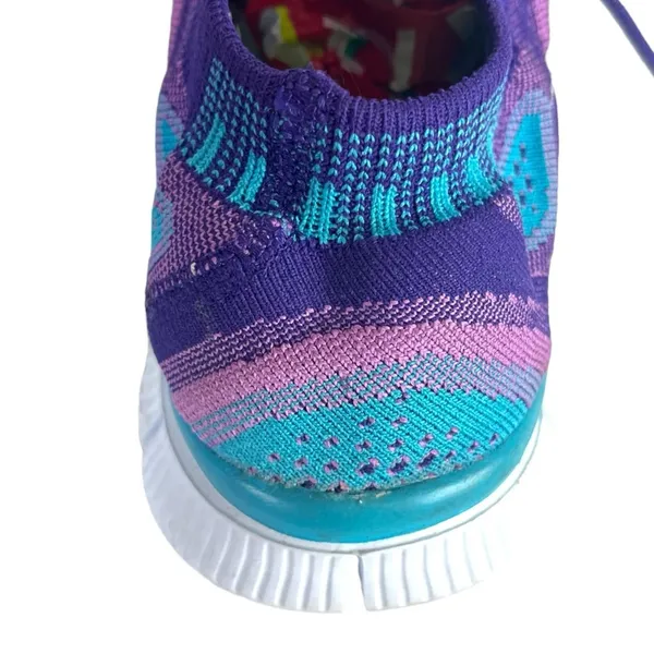 Nike Free Women’s Sneakers Running Teal Purple Pink Stretch Fabric Size 7.5 - Image 7