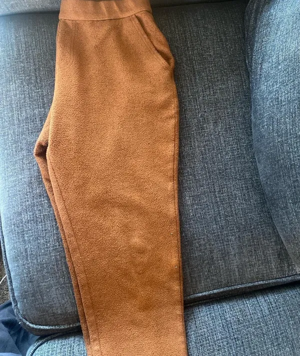 Silence + Noise / Urban Outfitters camel brown textured Insulated joggers. - Image 3