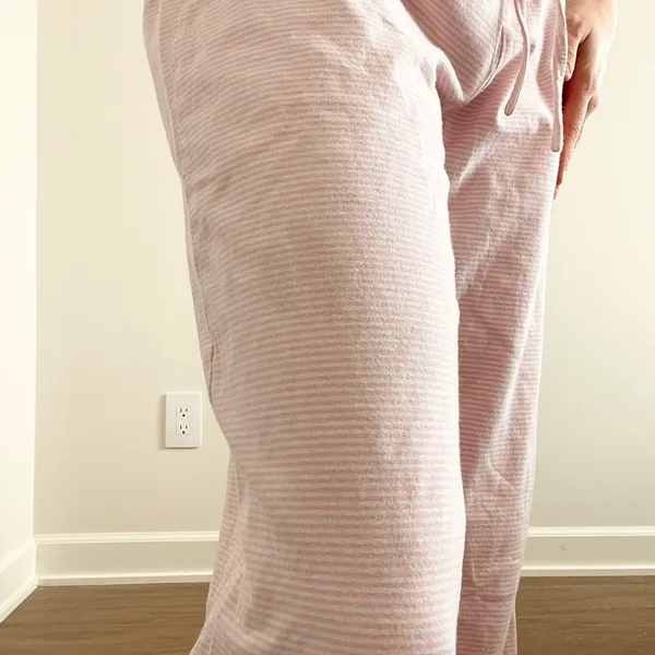 Edikted Pink Striped Drawstring Pants - Image 5