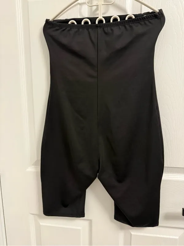 Black Strapless cutout Jumpsuit shorts Romper Size M - Image 2
