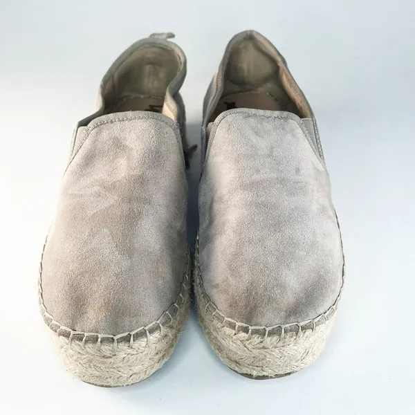 Sam Edelman Carrin Grey Taupe Suede Espadrille Platform Flats Shoes Women 9 - Image 3