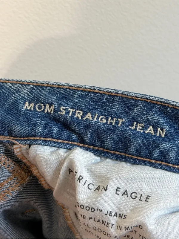 American Eagle Mom Straight Jean Size 8 Stretch AE - Image 6