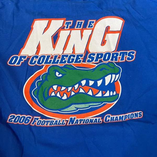 Gildan VTG 2006 Florida Gators King of College Sports Football Basketball Champs Shirt - Image 4