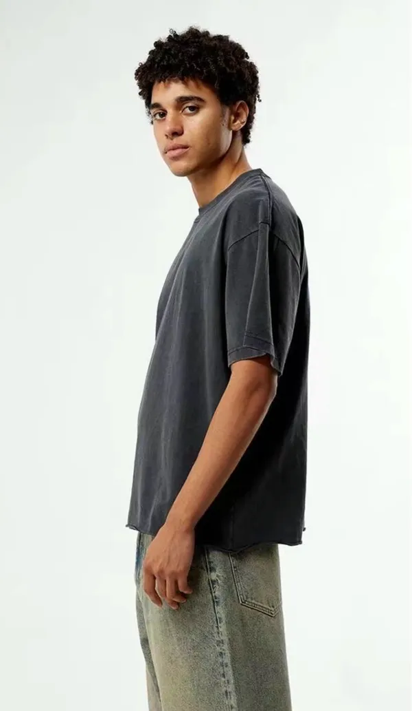 Pacsun Washed Black Premium Cropped T-Shirt - Image 4