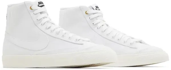 Nike Blazer Mid '77 Canvas "Triple White" (Women's US 8.5 / EUR 40) - DX5550-100 - Image 5