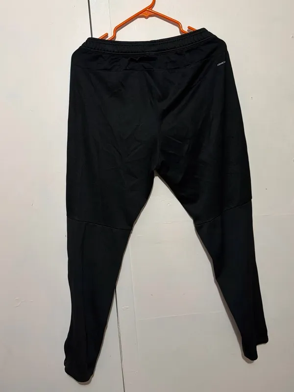 adidas Black Joggers with Teal Three-Stripes - Image 5