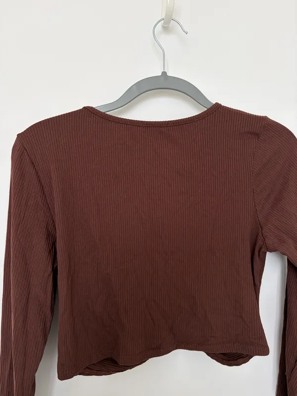 Cropped long sleeve Brown Size M - Image 2
