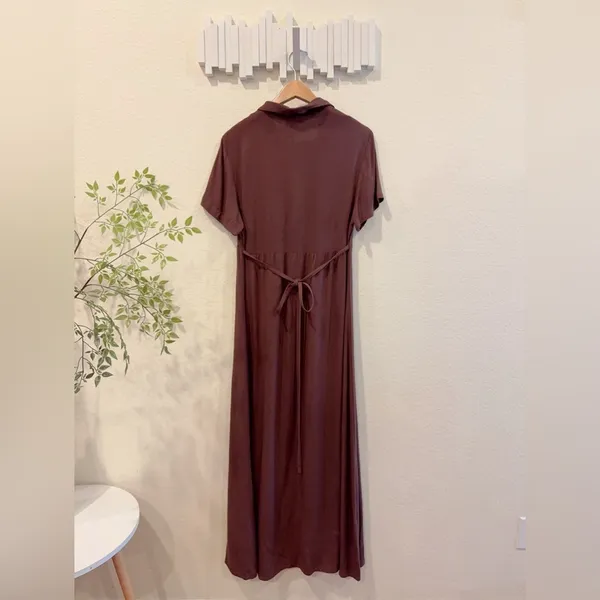 Trois Imogen Maxi Dress in Chocolate Brown One Size NWT - Image 5