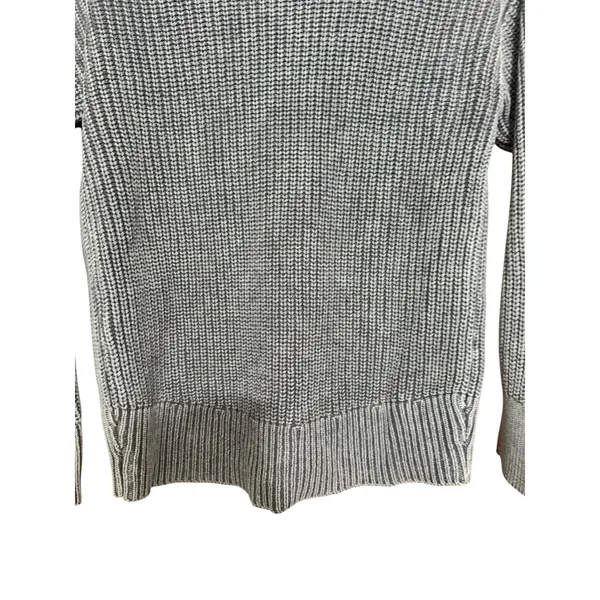 Aerie Wide V-Neck Oversized Pullover‎ Sweater Distressed Blue Women's Size XS - Image 6