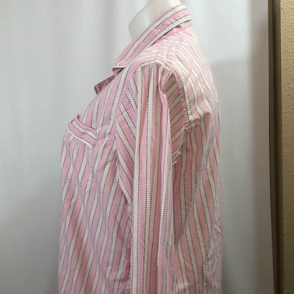 Victoria’s Secret pink striped pajama top - Image 4