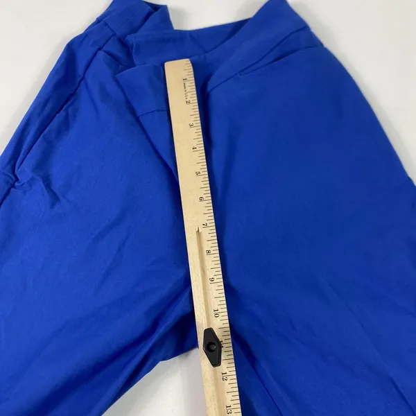 Anthony's Resort Wear Pants Womens 6 Blue Capri Lattice Hem Pull‎ On Stretch - Image 5