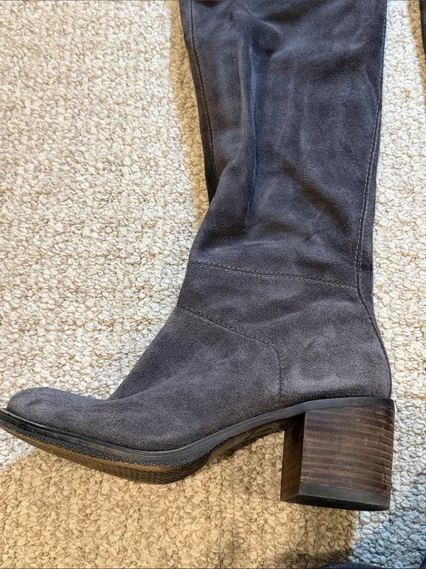 Lucky Brand Women's Over-the-Knee Suede Block Heel Boots - Charcoal - Image 3