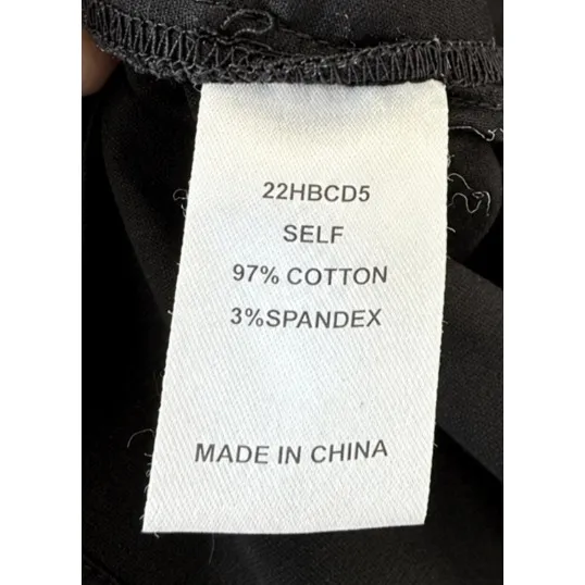 Hunter Bell Women's "Maya" Black Cotton‎ Puff Sleeve Poplin Dress Size S - Image 9