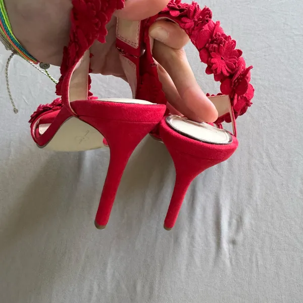 Jessica Simpson Jessin Muse Open Toe Floral Strap High Heels - Image 8