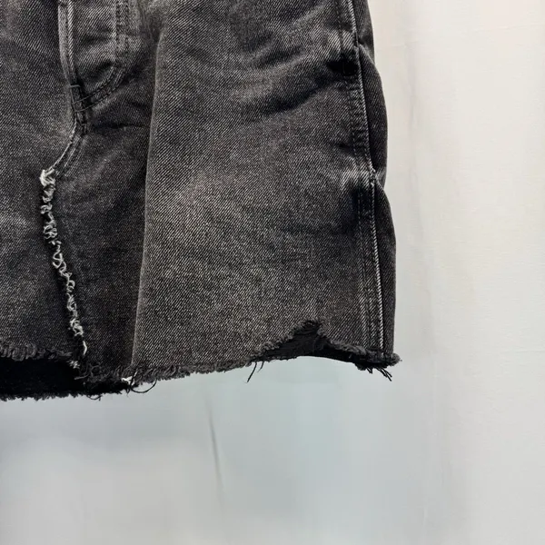 Free People We The Free Brea Denim Mini Skirt 24 XS Black Grunge Goth Edgy - Image 3