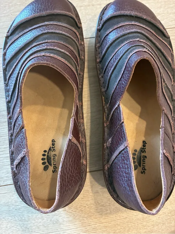 Spring Step Women’s Firefly Slip On Shoe Clog Leather Brown Size 39/8.5 - Image 7