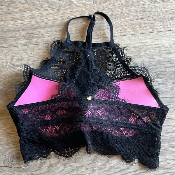 VS PINK High Neck Racerback Underwire Padded Bralette Size Small - Image 9