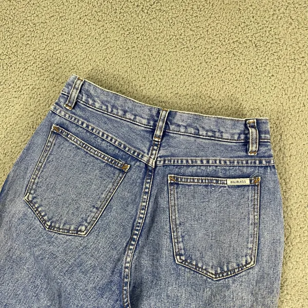 VTG Bill Blass Acid Wash Mom Jeans Women 10 Blue Pleated High Waist 90s Denim - Image 10