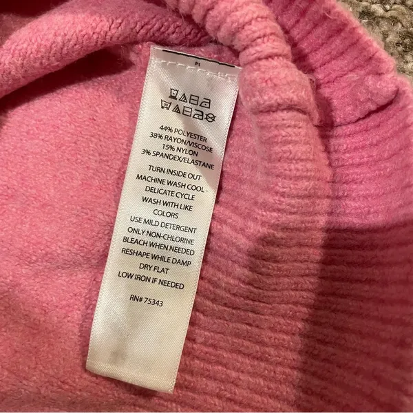 Happily Grey Pink Short Puff Sleeve Sweater - Image 5