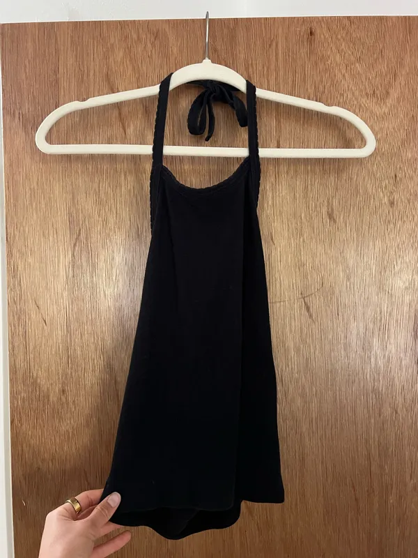 American Eagle Black Halter Neck Tank Top - Image 5