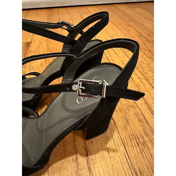 Franco Sarto Womens Damalis Faux Leather Open Toe Heels black size 8.5 - Image 5