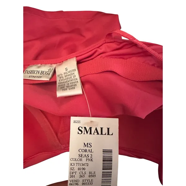 Fashion Bug Pink Padded Cup Stretch Tank Top Women Sz S - Image 4