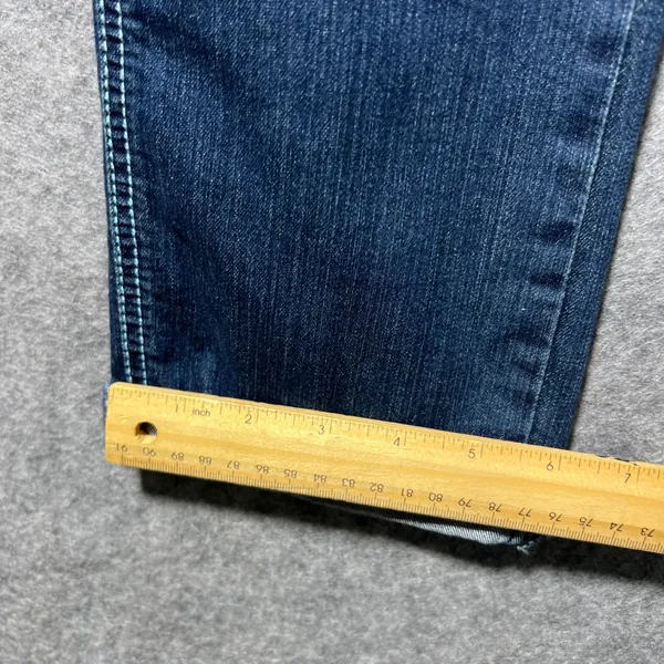 Natural Reflections Dark Wash Cropped Jeans Embellished Pockets Women's‎ 6 - Image 4