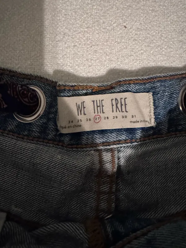Free people denim Jean shorts - Image 3